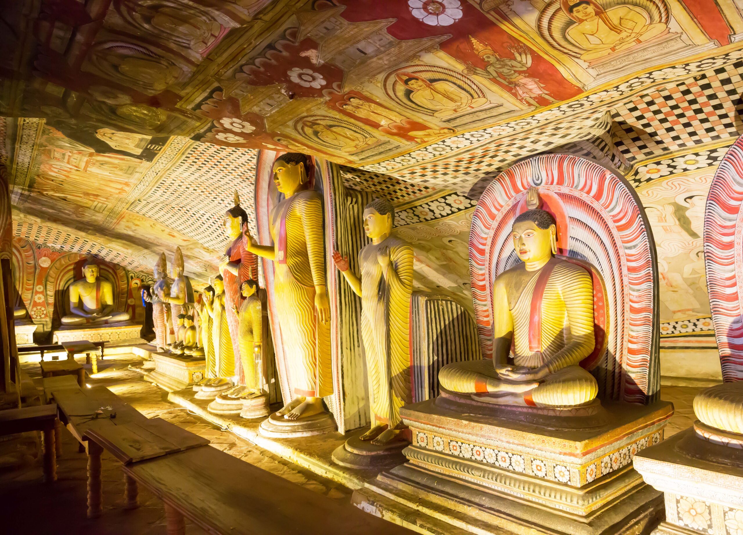 Sigiriya to Kandy | Dambulla Cave Temple | Spice Garden | Temple of the Sacred Tooth Relic | Kandy Lake | Cultural Dance Show